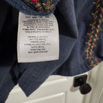 Coldwater Creek  Embroidered Cotton Linen Dress Sz M‎ Pockets Photo 5