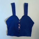 Urban Outfitters Blue Lace Up Top Photo 4