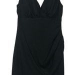 Leslie Fay Vintage Little Black Dress Deep V Neck  Womens 8 Sleeveless Cocktail Photo 0