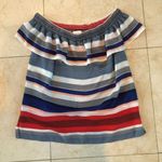 Laundry by Shelli Segal Laundry NWOT Striped Over the Shoulder Top S M Photo 0