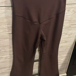 Old Navy  active maternity high-rise go-dry flare brown leggings size M Photo 0