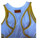 Adidas Stella McCartney Barricade Andrea Petkovic Yellow White Tennis Tank Top Photo 3