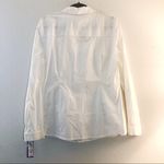 Peter Nygard Blouse White V Neck Twist Front Long Sleeve Sz 10 NWT Professional Photo 9