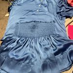 Koch  Blue Ruffled Top and Skirt Set size small Photo 5