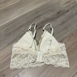 Aerie New Blooms Lace Padded Triangle Bralette tan nude size medium Photo 2