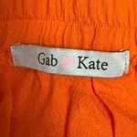 Gab & Kate  Olivaceous Orange Elastic Waist Flowy Flare Mini A-Line Skirt Size S Photo 3