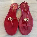 Tory Burch Capri T-Strap Medallion Slingback Sandals red size 9 NIB Photo 0