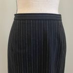 Michael Kors Pinstripe Pencil Skirt Size 10 Black Career Business Corporate Chic Photo 2