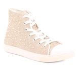 Band of Gypsies BAND OF THE FREE Bonnie Lace Up Rhinestone High Top Sneakers Natural White 8 NIB Photo 11