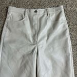 Wilfred Aritzia  Melina Vegan Leather Pants Cream Size 10 Straight Leg High Rise Photo 3