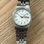 Seiko SQ Vintage Ladies Watch Light Silver Dial Stainless Bracelet Date Window Photo 3