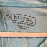 Brisas Tee Light Teal V Neck Athletic Top Sz M GUC Cotton Spandex Sporty Athlete Green Size M Photo 1