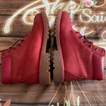 Timberland  Cherry Red Leather Boots Photo 3