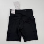 Nike  Women's Tight Fit Mid Rise Ribbed Panel Biker Shorts Black Size XS NWT Photo 1