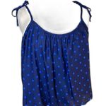 Hollister Blue Polka Dot Flowy Bow Tie Straps Tank Top Size Medium Photo 1