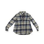 CAbi  Women Size S Plaid Ruffle‎ Front Long Sleeve Button Down Flannel Shirt Top Photo 1