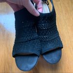 Adam Tucker  Me Too Mandi Black Peeptoe Bootie Heel Photo 2