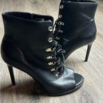 I.N.C Florita Lace Up/Zipper Black High Heel Ankle Boots Size 8.5 Photo 1