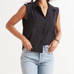 Evereve Scout Utility Button Down Top Performance Rib Knit Side Panel Stretch.XS Photo 2