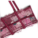 Victoria's Secret Victoria’s Secret embroidery garter belt/floral lace waist cincher/burgundy Photo 2