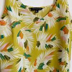 Banana Republic  Tropical‎ Feather Yellow tank Top SZ S Photo 7