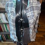 American Eagle red tartan plaid sz 8 cozy button down shirt Photo 0