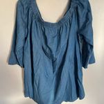 BLL New York Blue Casual Dress Blouse 100% Cotton Chambray Style Faye Size 2XL Photo 0
