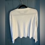 Hollister  Ivory Waffle Knit Boxy Long Sleeve Shirt | Size Small Photo 2