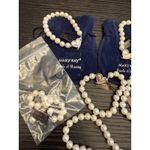 NEW Mary Kay Bundle of (5) Pearls of Sharing Bracelets Silver Hearts White Photo 2