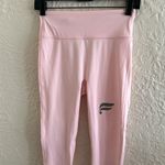 Fabletics Run Anywhere High-Waisted Leggings Small NWT Pale Pink Gray Logo Photo 3