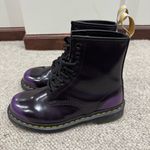 Dr. Martens  1460 Vegan Size 7 Eye Boots- Black/Rich Purple Photo 3