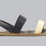 Eileen Fisher ✨ Fete Flat Sz 9.5 Sandal in Italian Metallic Leather✨ Photo 1