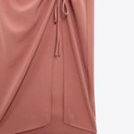 ZARA midi dress cut out fitted drapped muave casual party Photo 12