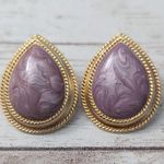 Vintage Stud Earrings For Pierced Ears Teardrop Shape Photo 0