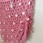 Exotic Crochet Net Sequins Belly Dance Hip Scarf Swim Cover Skirt Fish Net Pink Size undefined Photo 2