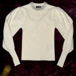 Revolve BRAND NEW Love Token JEWELED NECKLINE cable knit Longsleeve princess SWEATER XS Photo 1