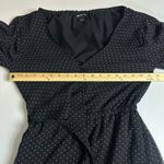 Club Monaco  Jowdie Classic Black Sheer Sleeves Polka Dot Wrap Dress Size 2 Photo 9