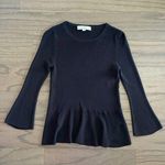 Loft Petite Black Peplum Sweater - Size XSP Photo 0