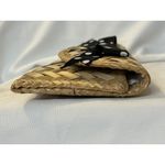 Vintage Depre Bahamas Straw Woven Clutch Black Polka Dot Bow Envelope Style Photo 12