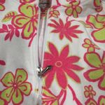 Vintage Larkspur Floral Sun Terry Cover Up Hoodie Size Large Green Photo 6