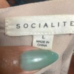 Socialite  Womens Leopard pattern fringed layered teddy tank Size Large Photo 6