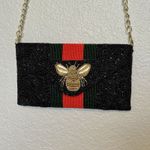 Pria Handcrafted Bee Envelope Black‎ Clutch NWOT Beaded Wallet Photo 3