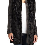French Connection  Faux Fur Wool Collarless Jacket Photo 0