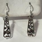 Primrose Sterling Silver Filigree Rectangle Drop Earrings Photo 0