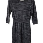 Loft  Sweater‎ Dress Womens Size L 3/4 Sleeves Knit Space Dye Marled Gray Photo 1