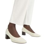 Everlane Ivory Leather Day Heel Pumps Shoes size 6 Photo 0