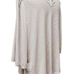 Adrianna Papell  3/4 Sleeve Blouse Tan Black Polka Dots 1X Photo 3