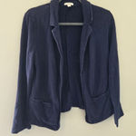 Caslon  Navy Knit Blazer Jacket Photo 0