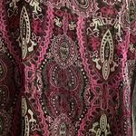 Vintage Scarf Goth Boho Print Gray Sheer With Pink Purple & Print 85” L X 40” W Photo 2