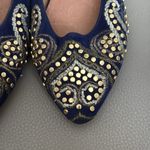 ALDO  Blue‎ Leather Studded Embroidered Pointed Toe Flats Size 6 Photo 7